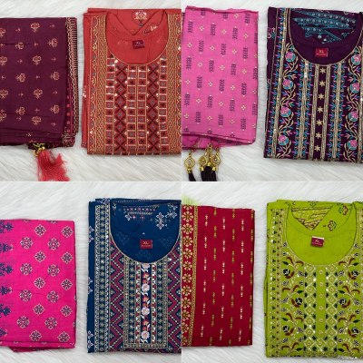 Masakali 3 present Long Gown with Dupatta concept and  Multi Color Combination Print and Embroidery Work gown catalogs