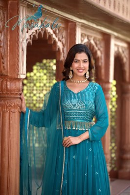Masakali Vol 31000 present Designer pure georgette Gown catalogue at wholesale price gown catalogs