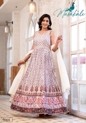 Masakali vol 6 present new handwork and real mirror work designer gown catalogue at affordable price gown catalogs