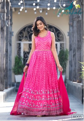 Masakali vol 6 present new handwork and real mirror work designer gown catalogue at affordable price gown catalogs