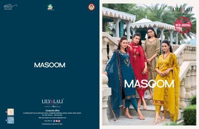 Masoom by Lily and lali embroidered handwork readymade suit catalogue at low rate readymade suit catalogs