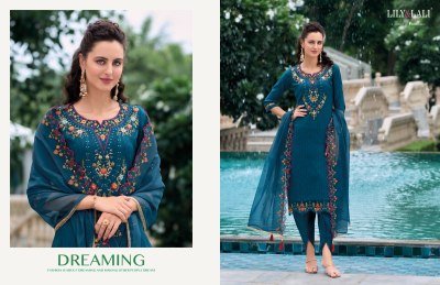 Masoom by Lily and lali embroidered handwork readymade suit catalogue at low rate readymade suit catalogs