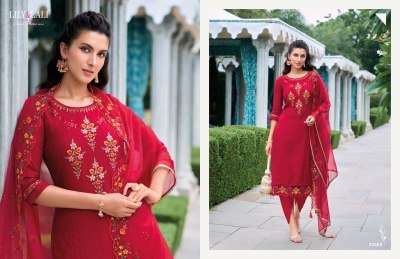 Masoom by Lily and lali embroidered handwork readymade suit catalogue at low rate readymade suit catalogs