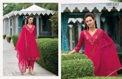 Masoom by Lily and lali embroidered handwork readymade suit catalogue at low rate readymade suit catalogs