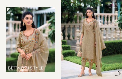 Masoom by Lily and lali embroidered handwork readymade suit catalogue at low rate readymade suit catalogs