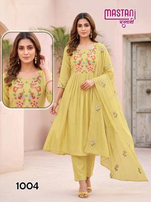 Mastani 3PCS Heavy Kurti Pant with  Dupatta kurti pant with dupatta Catalogs