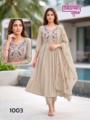 Mastani 3PCS Heavy Kurti Pant with  Dupatta kurti pant with dupatta Catalogs