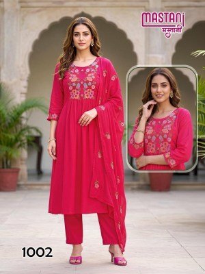 Mastani 3PCS Heavy Kurti Pant with  Dupatta kurti pant with dupatta Catalogs