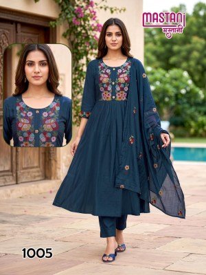 Mastani 3PCS Heavy Kurti Pant with  Dupatta kurti pant with dupatta Catalogs