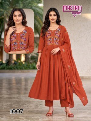 Mastani 3PCS Heavy Kurti Pant with  Dupatta kurti pant with dupatta Catalogs