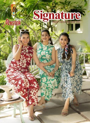 Master Signature Rayon Printed Coord Set Stylish Printed Top with Pocket And Bottom Wholesale Ethnic Wear kurtis catalogs