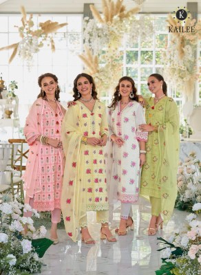 Masuqe by kailee fashion Designer Thread work top bottom with dupatta collection at low price readymade suit catalogs