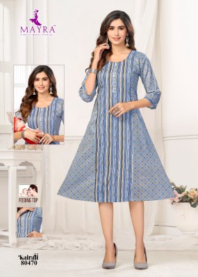 Mayra by karali vol 8 pure reyon printed feeding kurti catalogue at low rate  kurtis catalogs