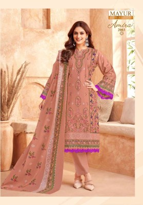 Mayur Creation Amira Vol 2 Karachi Style Cotton Readymade Suits Kurti Pant And Dupatta Wholesale  kurtis catalogs