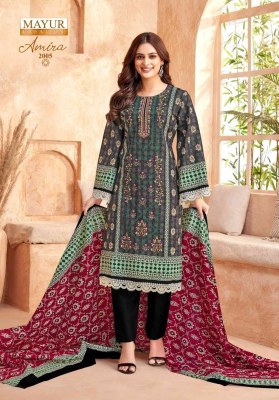 Mayur Creation Amira Vol 2 Karachi Style Cotton Readymade Suits Kurti Pant And Dupatta Wholesale  kurtis catalogs