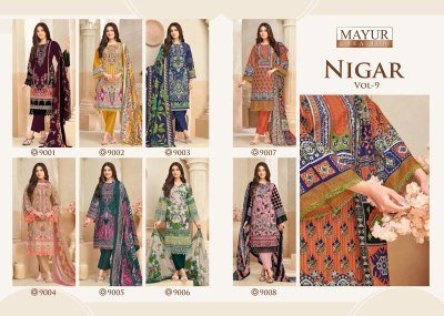 Mayur Creation Nigar Vol 9 Karachi Style Cotton Dress Material Ethnic Printed Fabric Bulk Wholesale dress material catalogs