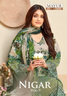 Mayur Creation Nigar Vol 9 Karachi Style Cotton Dress Material Ethnic Printed Fabric Bulk Wholesale dress material catalogs