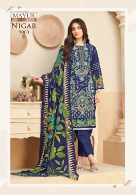 Mayur Creation Nigar Vol 9 Karachi Style Cotton Dress Material Ethnic Printed Fabric Bulk Wholesale dress material catalogs