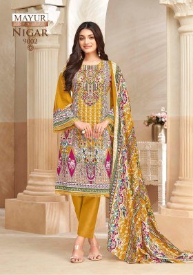 Mayur Creation Nigar Vol 9 Karachi Style Cotton Dress Material Ethnic Printed Fabric Bulk Wholesale dress material catalogs