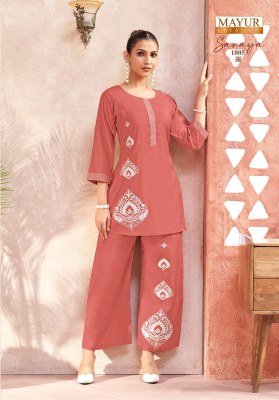 Mayur Creation Shanaya Vol 01 Fancy Top Plazo Set Premium Vettican Silk with Heavy Embroidery And Wholesale kurtis catalogs