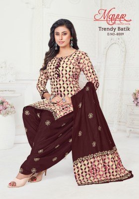 Mayur Creation Trendy Batik Vol 8 Cotton Print Dress Material Top  Bottom And Dupatta Wholesale dress material catalogs
