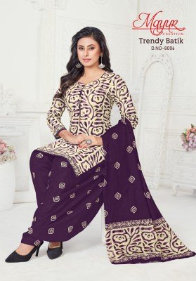 Mayur Creation Trendy Batik Vol 8 Cotton Print Dress Material Top  Bottom And Dupatta Wholesale dress material catalogs