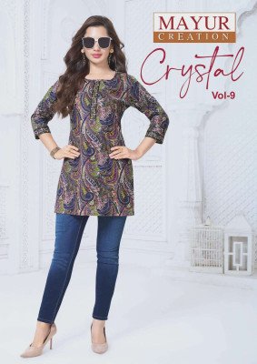 Mayur Crystal Vol-9 Heavy Cotton Printed Short Tops for Women wholesale catalogs