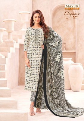 Mayur Elegance Vol 8 Pure Cotton Printed Kurti Pant Set with Dupatta And Neck Embroidery Wholesale kurti pant with dupatta Catalogs