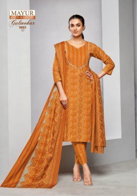 Mayur Gulmohar Vol 9 Kurti Pant With Dupatta Top Pure Cotton Printed Bottom Pure Cotton Printed Dupatta Pure Cotton Printed Wholesale kurtis catalogs