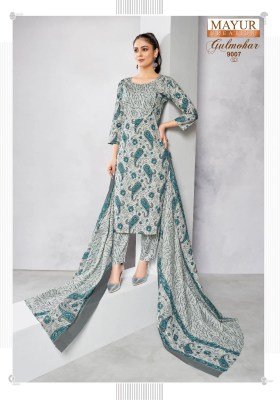 Mayur Gulmohar Vol 9 Kurti Pant With Dupatta Top Pure Cotton Printed Bottom Pure Cotton Printed Dupatta Pure Cotton Printed Wholesale kurtis catalogs