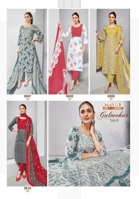 Mayur Gulmohar Vol 9 Pure Cotton Printed Unstitched Dress Material Set Top  Bottom And  Dupatta Wholesale dress material catalogs
