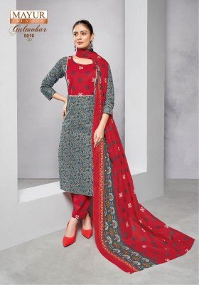 Mayur Gulmohar Vol 9 Pure Cotton Printed Unstitched Dress Material Set Top  Bottom And  Dupatta Wholesale dress material catalogs