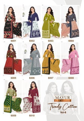 Mayur Trendy Cotton Vol 6 Dress Material Collection  dress material catalogs