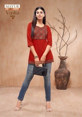 Mayur Vastra Vol 1  Perfect Poplin Cotton Short Fancy Top for Every Occasion Wholesale kurtis catalogs