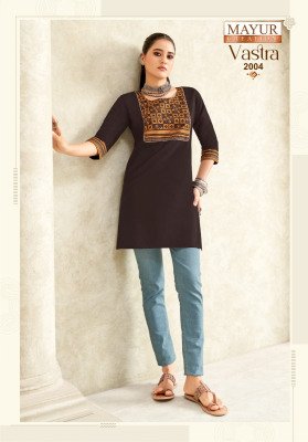 Mayur Vastra Vol 2 Fancy Short Tops  Poplin Cotton Women s Trendy Tops Wholesale kurtis catalogs