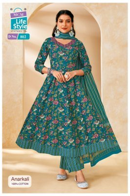 Mcm Anarkali Vol 8 Heavy Cotton Printed Anarkali Kurti with Hand Work Pant And Dupatta Wholesale kurti pant with dupatta Catalogs