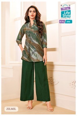 Mcm Zil Mil premium new collection Stylish Top  Plazo Suits  kurtis catalogs