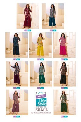 Mcm Zil Mil premium new collection Stylish Top  Plazo Suits  kurtis catalogs