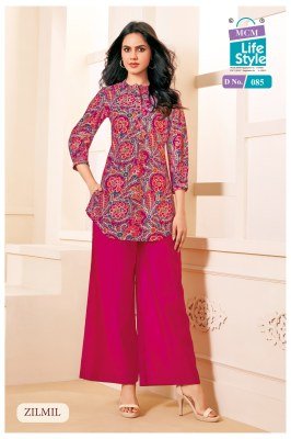 Mcm Zil Mil premium new collection Stylish Top  Plazo Suits  kurtis catalogs
