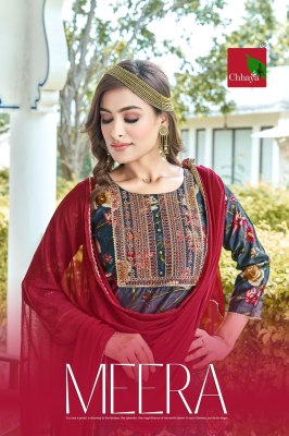 Meera by Chhaya heavy modal printed readymade suit catalogue at affordable rate Amavi