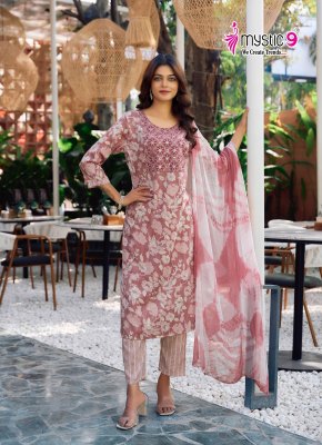 Meera vol 2 by Mystic 9 Premium quality capsule printed kurti pant dupatta catalogue readymade suit catalogs