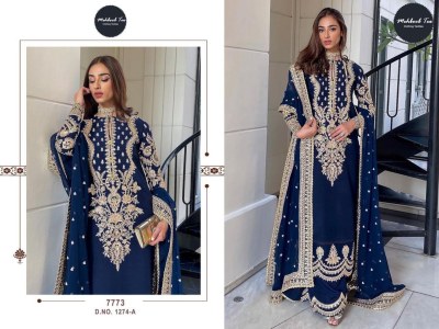 Mehboob tex by Designe no 1274 georgette with embroidered Pakistani suit catalogue at low rate  pakistani suit catalogs
