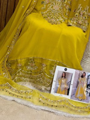 Mehboob tex by Designe no 1274 georgette with embroidered Pakistani suit catalogue at low rate  pakistani suit catalogs