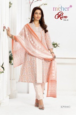 Meher Riva Vol. 2 Cotton Cambric 3 Piece Kurti Pant with Mul Dupatta kurti pant with dupatta Catalogs