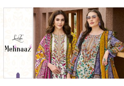 Mehnaaz by levisha Cambric cotton Pakistani Style Printed dress material catalogue at affordable rate dress material catalogs