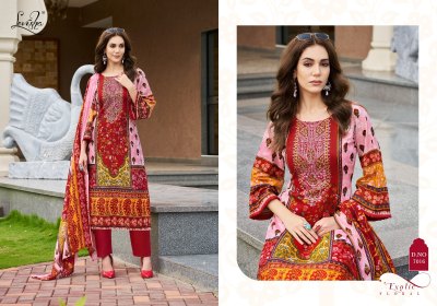 Mehnaaz by levisha Cambric cotton Pakistani Style Printed dress material catalogue at affordable rate dress material catalogs