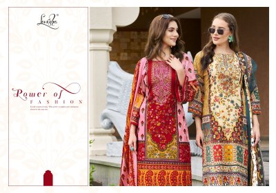 Mehnaaz by levisha Cambric cotton Pakistani Style Printed dress material catalogue at affordable rate dress material catalogs