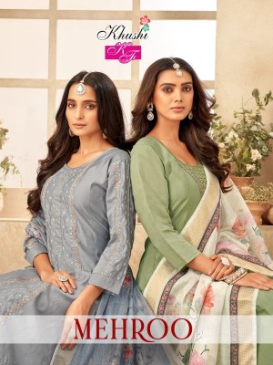 Mehroo by KF fancy Anarkali kurti pant and dupatta catalogue at amaviexpo Amavi