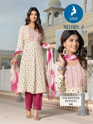 Melody 2 by Kaya reyon thread work fancy kurti catalogue at affordable rate kurtis catalogs