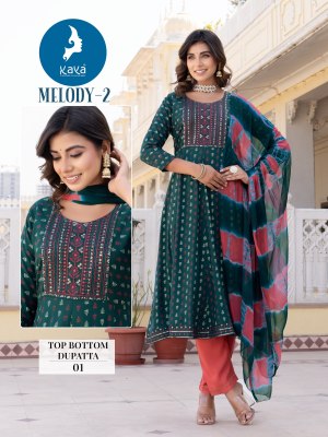 Melody 2 by Kaya reyon thread work fancy kurti catalogue at affordable rate kurtis catalogs